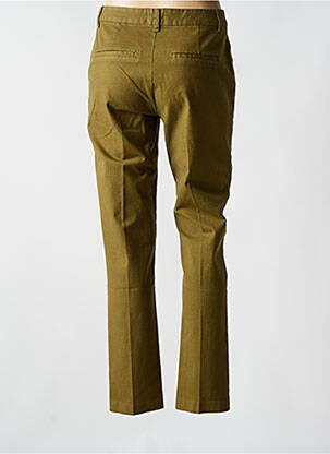 Pantalon chino țesătură poplin mărime normală verde LAB DIP PARIS femeie