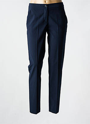 Pantalon chino închidere cu fermoar sub clapetă cu nasturi talie înaltă albastru EMPORIO ARMANI femeie