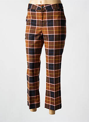 Pantalon 7/8 talie cu cleme mărime normală maro SOEUR femeie