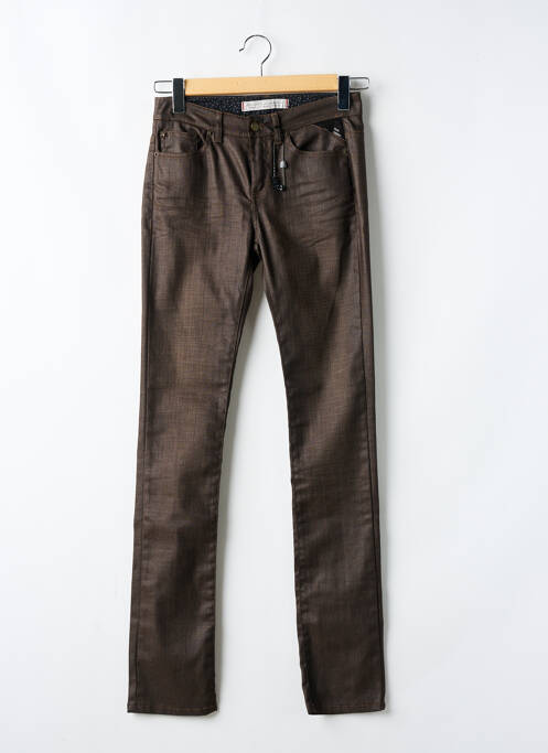 Blugi cu croială slim maro IKKS femeie