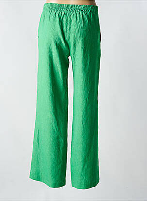 Pantalon larg țesătură crep mărime normală verde KACY femeie
