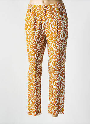 Pantalon 7/8 talie cu cleme mărime normală galben BELLA JONES femeie