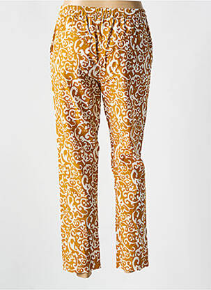 Pantalon 7/8 talie cu cleme mărime normală galben BELLA JONES femeie