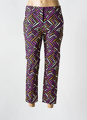 Pantalon 7/8 talie cu cleme mărime normală violet WEEKEND MAXMARA femeie