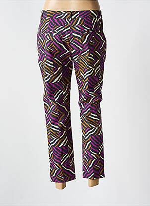 Pantalon 7/8 talie cu cleme mărime normală violet WEEKEND MAXMARA femeie
