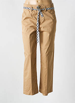 Pantalon chino țesătură poplin mărime normală maro GERARD DAREL femeie