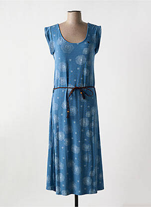 Rochie lungă mâneci scurte mâneci scurte albastru RAGWEAR femeie