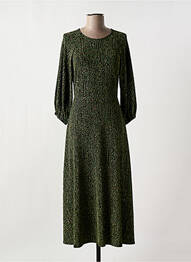 Rochie lungă mâneci lungi mâneci lungi verde TRAFFIC PEOPLE femme