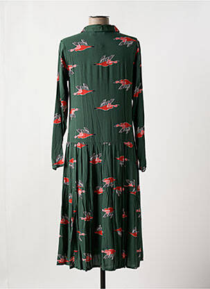 Rochie midi imprimeu fantezie mâneci lungi verde COMPAÑIA FANTASTICA femeie