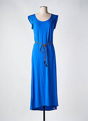 Rochie lungă mâneci scurte mâneci scurte albastru RAGWEAR femeie