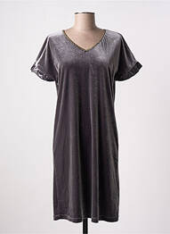 Rochie midi mâneci scurte mâneci scurte gri NUMPH femeie