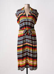 Rochie midi țesătură crep mâneci scurte negru KING LOUIE femeie