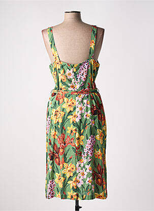 Rochie midi imprimeu floral bretele subțiri verde KING LOUIE femeie