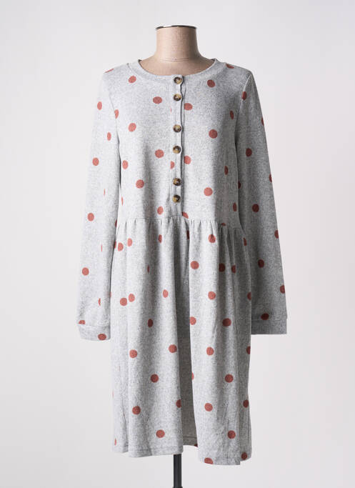 Rochie midi mâneci lungi mâneci lungi gri NUMPH femme