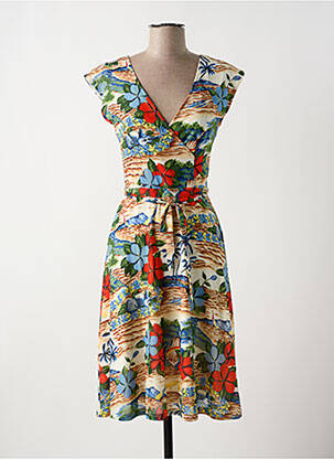 Rochie midi mâneci scurte mâneci scurte bej KING LOUIE femeie