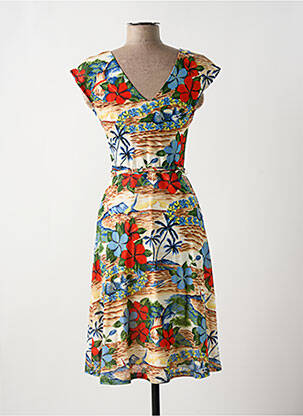 Rochie midi mâneci scurte mâneci scurte bej KING LOUIE femeie