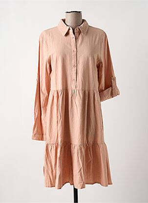 Rochie midi mâneci lungi mâneci lungi roz KAFFE femeie