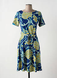 Rochie midi imprimeu floral mâneci scurte albastru KING LOUIE femme