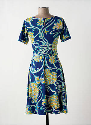 Rochie midi imprimeu floral mâneci scurte albastru KING LOUIE femeie