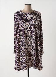 Rochie scurtă croială evazată mâneci lungi violet COMPAÑIA FANTASTICA femme