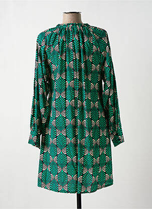 Rochie scurtă croială evazată mâneci lungi verde COMPAÑIA FANTASTICA femeie