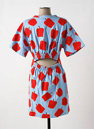 Rochie scurtă mâneci scurte mâneci scurte albastru COMPAÑIA FANTASTICA femeie