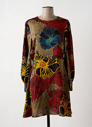 Rochie scurtă croială fluidă mâneci lungi roșu TRAFFIC PEOPLE femeie