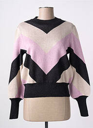 Pulover guler rotund mâneci lungi negru MADEMOISELLE YEYE femme
