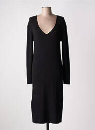 Rochie pulover guler în v mâneci lungi negru LOSAN femeie