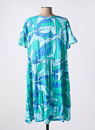 Rochie midi imprimeu floral mâneci scurte albastru TERRACOTTA BY GRAIN DE SABLE femeie