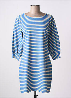 Rochie scurtă mâneci 3/4 mâneci 3/4 albastru MADEMOISELLE YEYE femeie