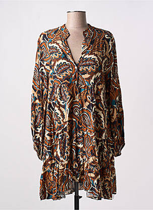 Rochie scurtă croială evazată mâneci lungi albastru NEW COLLECTION femeie