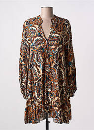 Rochie scurtă croială evazată mâneci lungi albastru NEW COLLECTION femeie