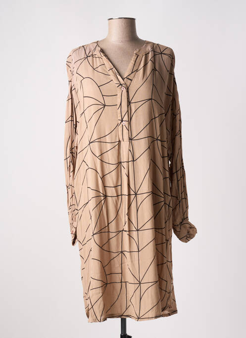 Rochie midi maro KAFFE femeie