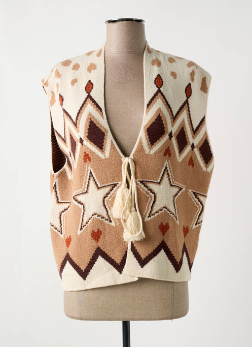 Vestă fără mâneci bej CHERRY PARIS femeie