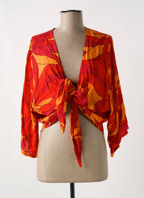 Bolero închidere cu legături de legat roșu TERRACOTTA femme