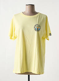 Tricou croială dreaptă mâneci scurte galben SALTY CREW femme