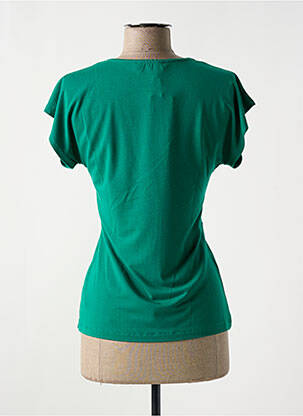 Tricou guler în v mâneci scurte verde MADEMOISELLE YEYE femeie