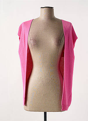 Vestă cu mâneci scurte roz NELL femeie