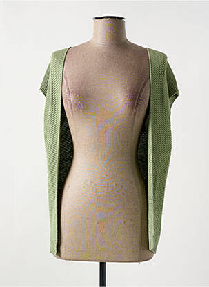 Vestă cu mâneci scurte verde NELL femeie