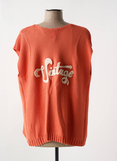 Vestă cu mâneci scurte portocaliu NELL femeie