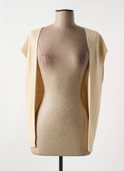 Vestă cu mâneci scurte bej NELL femeie