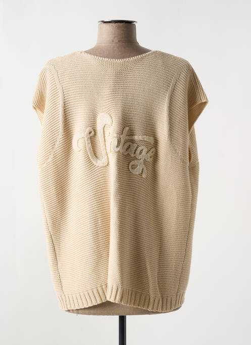 Vestă cu mâneci scurte bej NELL femeie