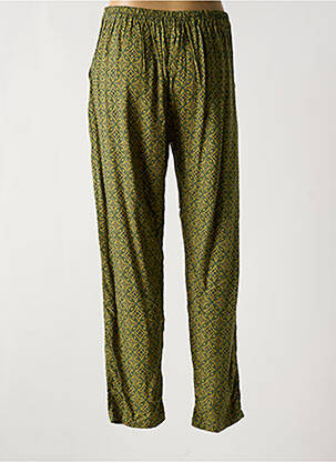 Pantalon drept talie elastică verde TERRACOTTA femeie