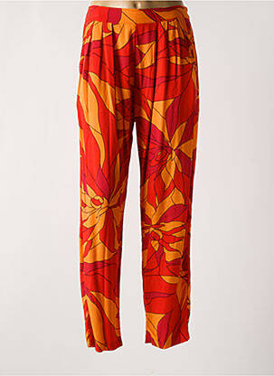 Pantalon drept talie elastică portocaliu TERRACOTTA femeie