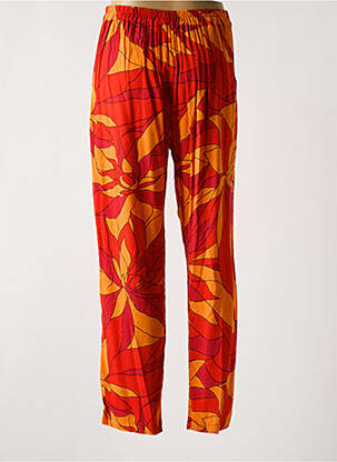 Pantalon drept talie elastică portocaliu TERRACOTTA femeie