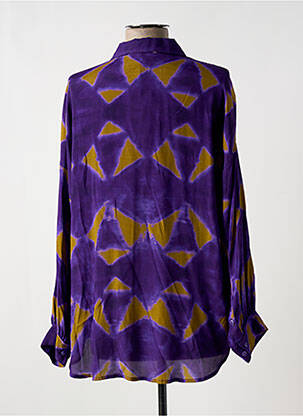 Cămașă țesătură crep mâneci lungi violet HOD femeie