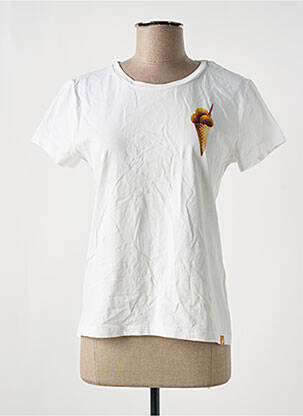 Tricou serigrafie mâneci scurte alb REALLY DOESN'T MATTER femeie