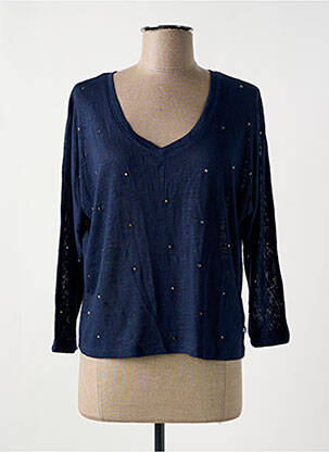 Pulover albastru LE TEMPS DES CERISES femeie