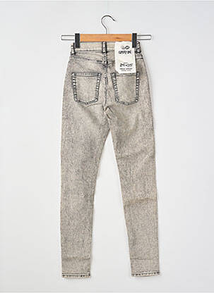 Blugi skinny efect uzat decolorat talie înaltă gri CHEAP MONDAY femeie